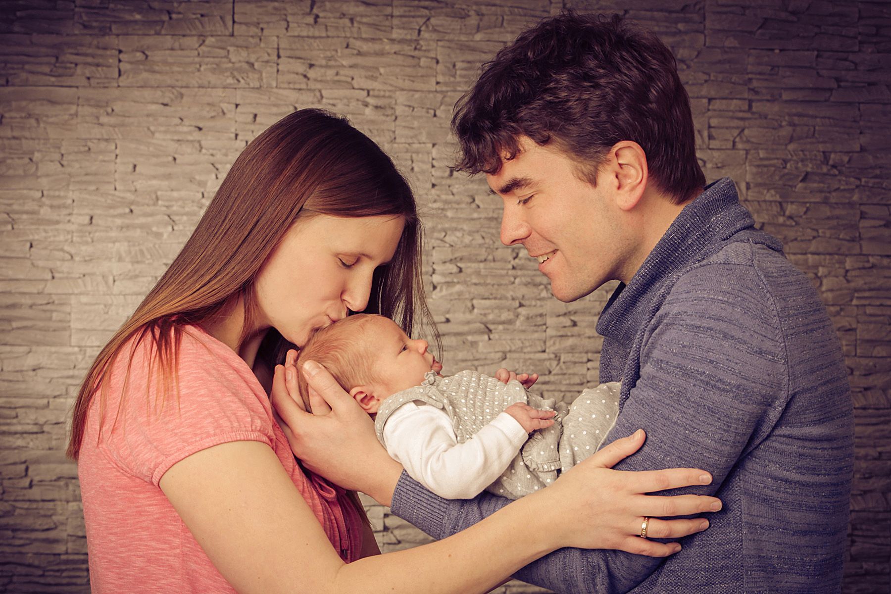 Fotoshooting glückliche Familie