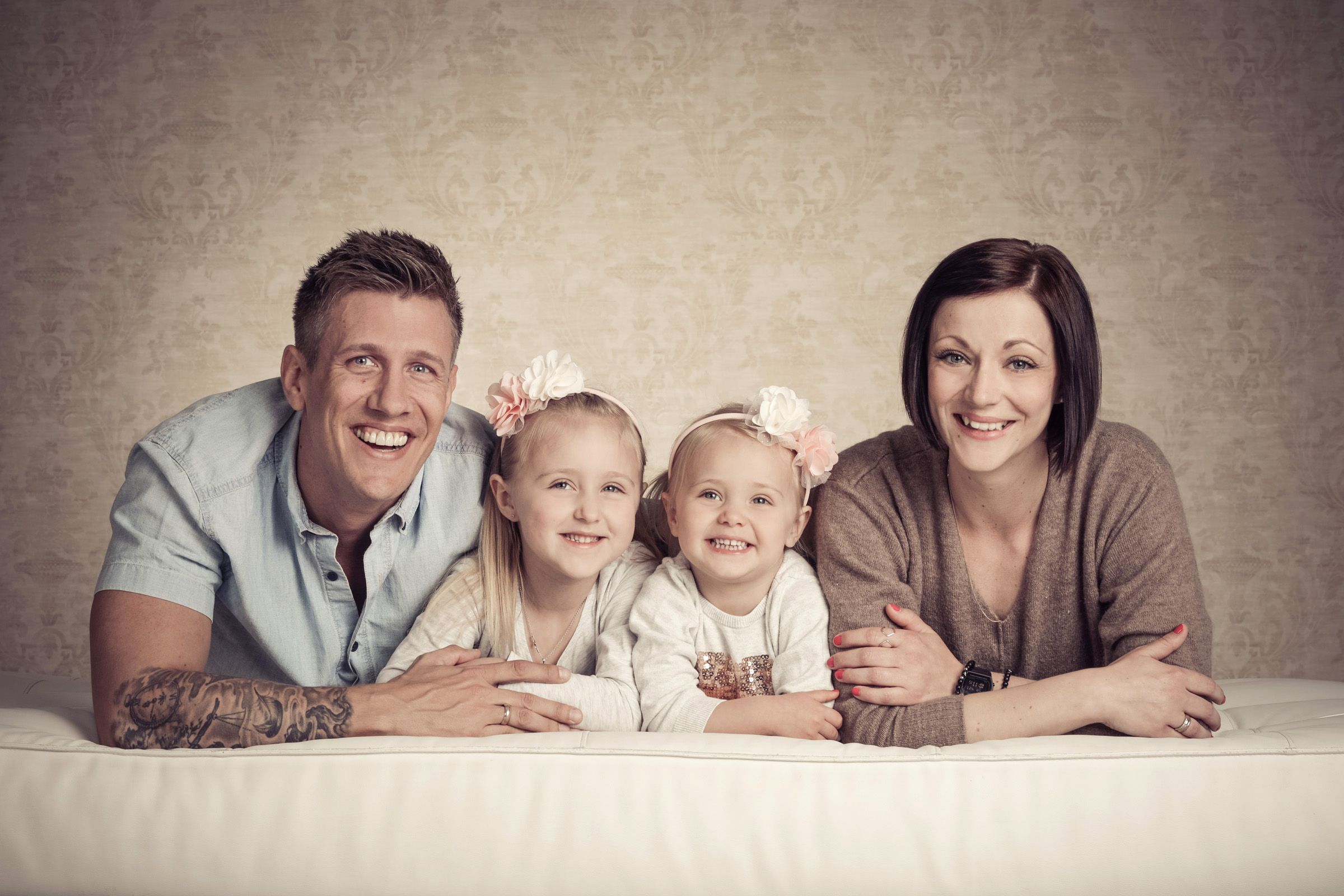 Familienfotos mit zwei Kindern