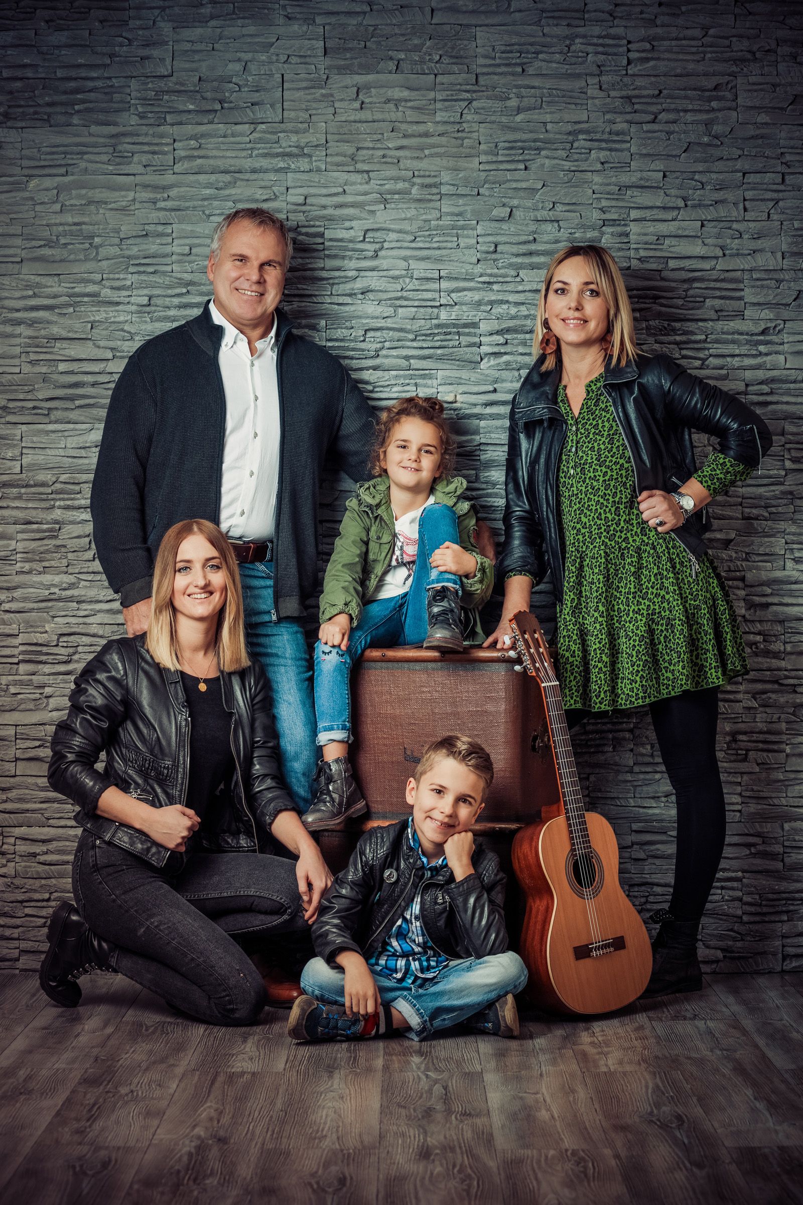 Bandfotos als Familie