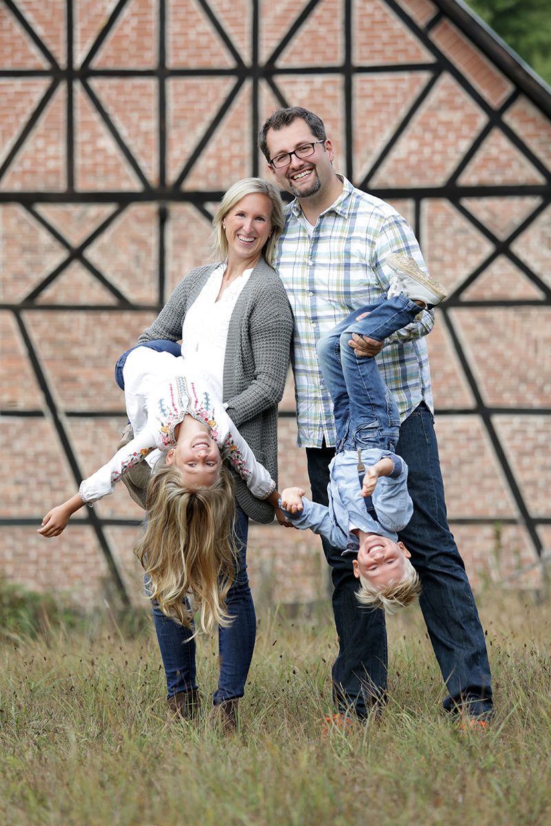 Quatschfotos mit Familie
