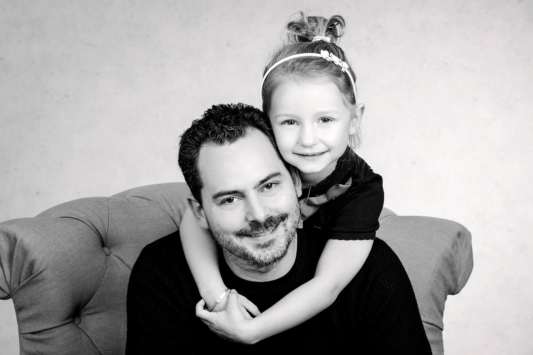 Fotoshooting Papa und Mädchen