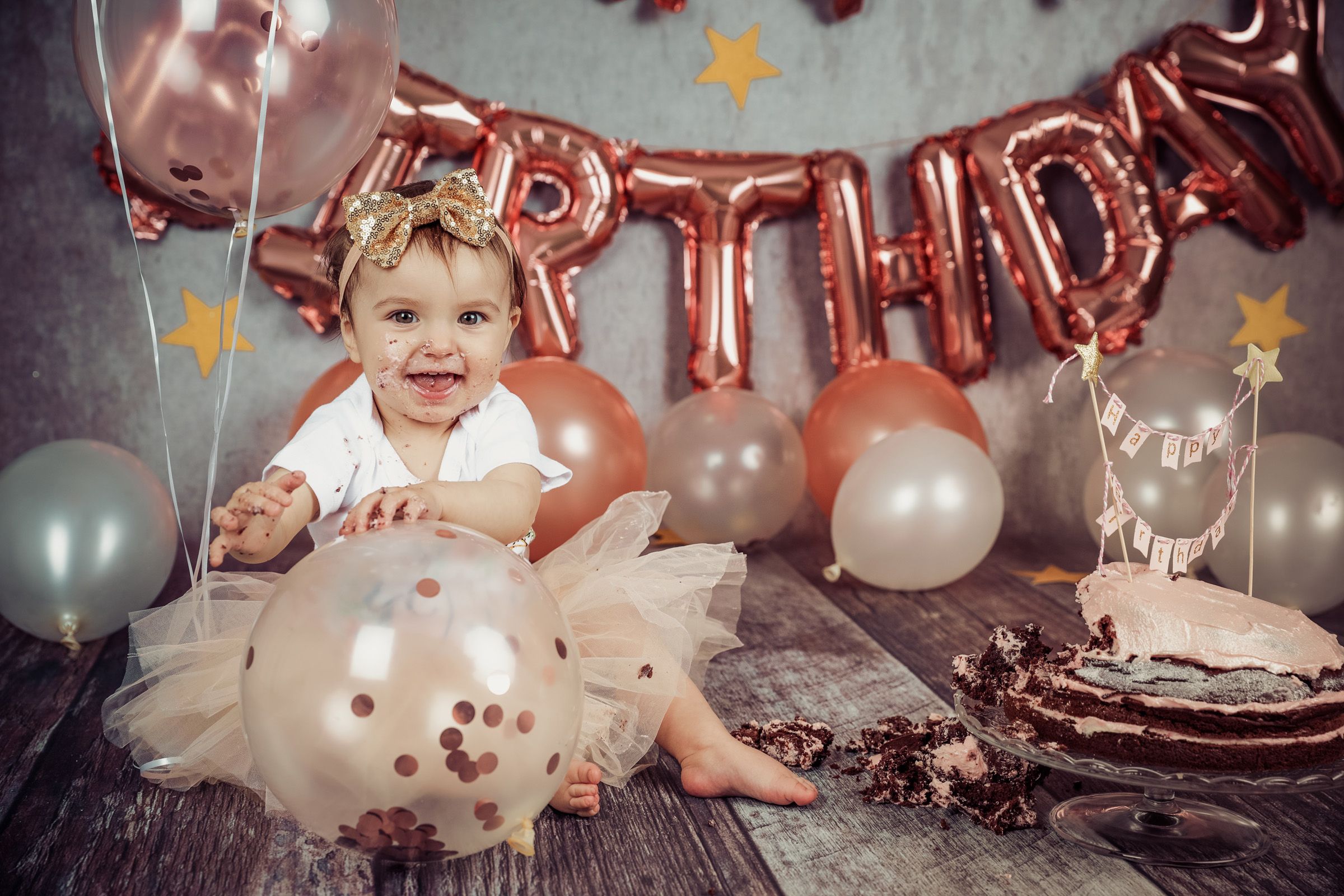 Fotoshooting zum ersten Geburtstag