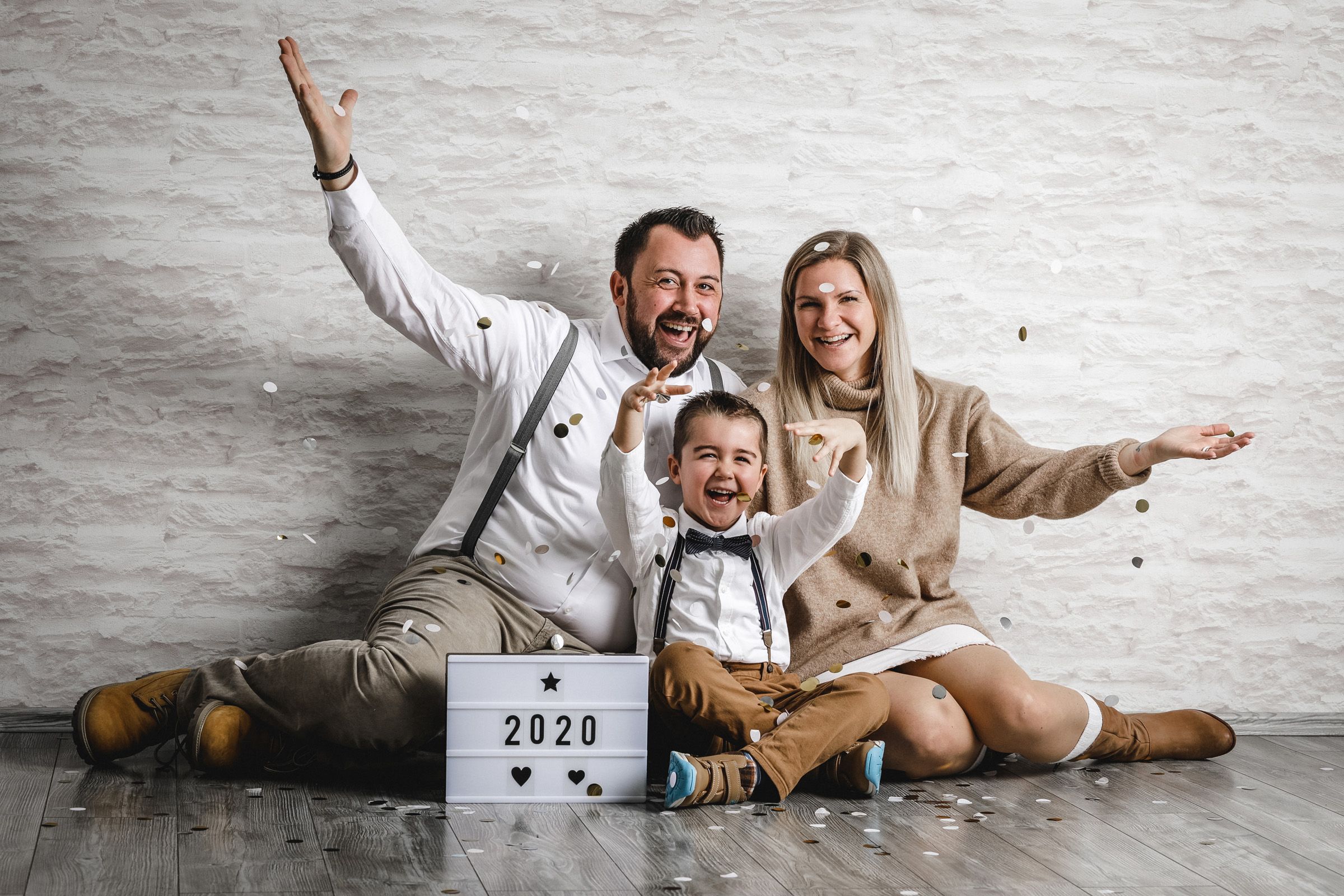 Silvesterfotos mit Familie