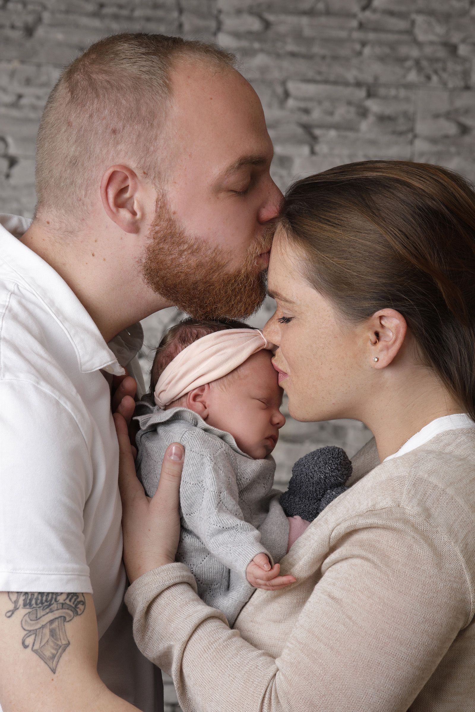 Familienfotos mit einem Kind