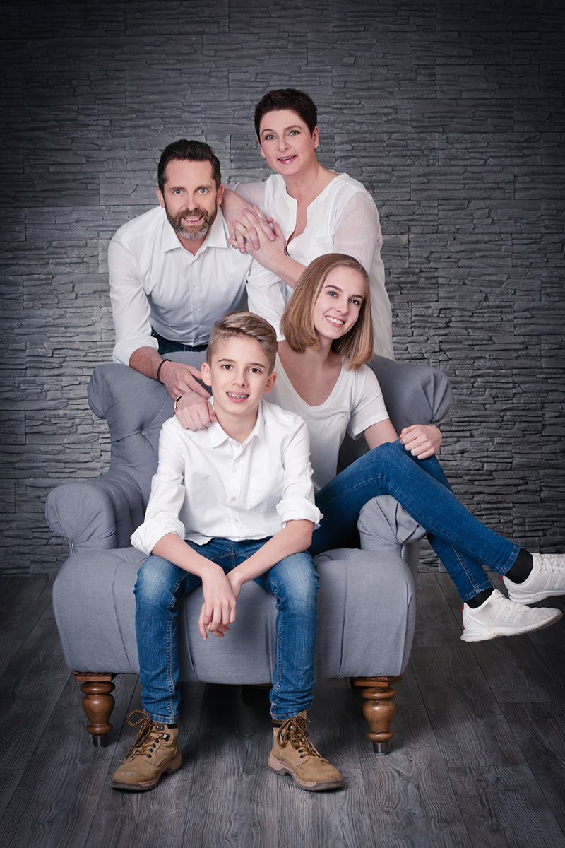 lässige Familienfotos
